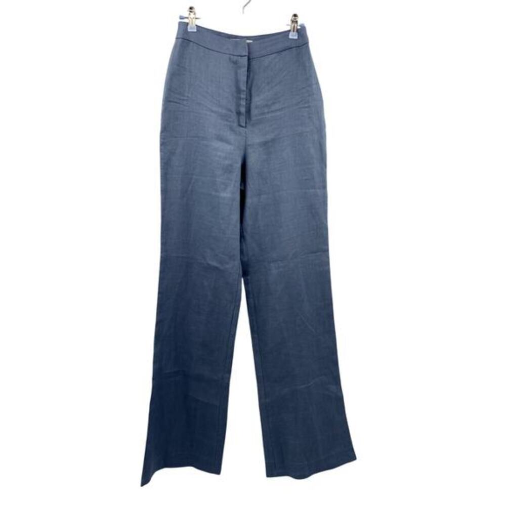 Monday Swimwear Blue Linen Bootcut pants - Picture 2 of 6